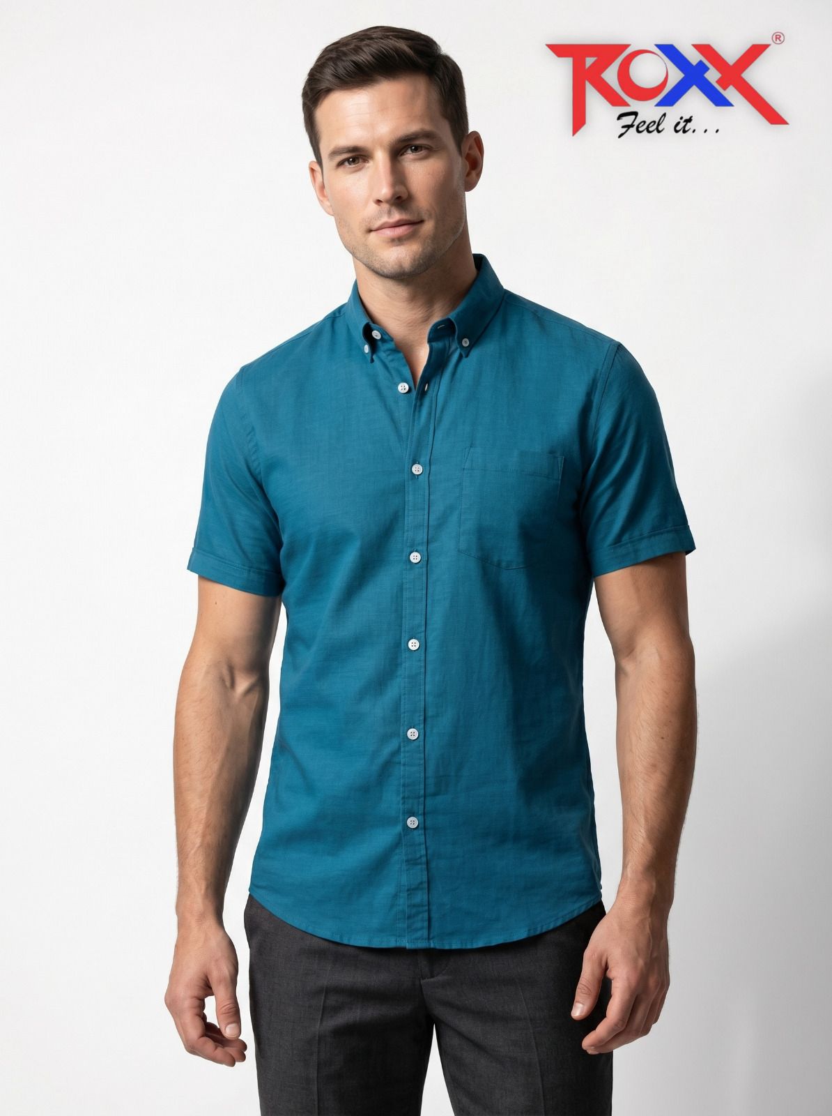 ROXX Teal Short-Sleeve Shirt